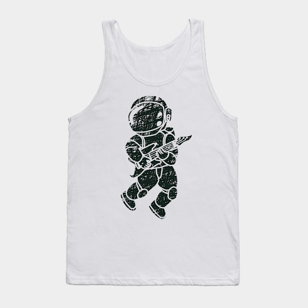 an astronaut playing guitar for icon or logo Tank Top by bloomroge